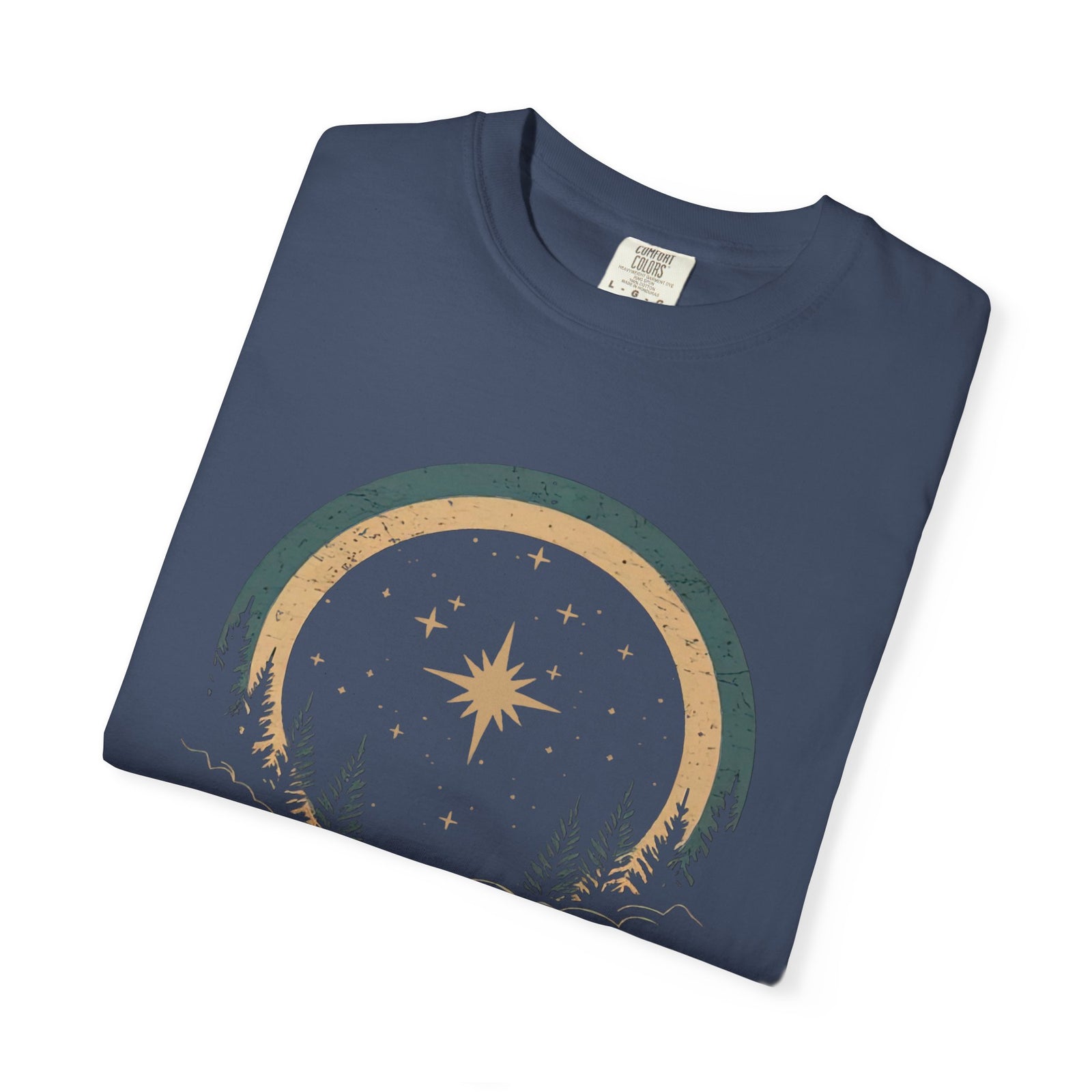 All Is Calm & Bright Christmas Eve Distressed T-Shirt Christian Graphic Tee