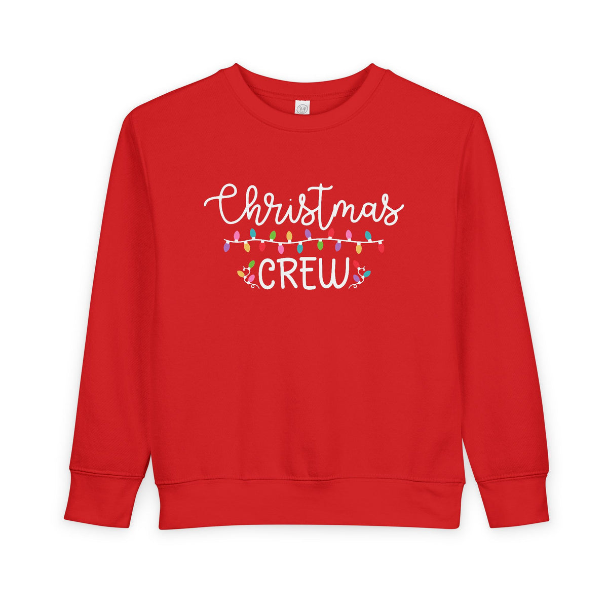 Christmas Crew Toddler Sweatshirt Cute Kids Holiday Pullover with String Lights - Sydney So Sweet