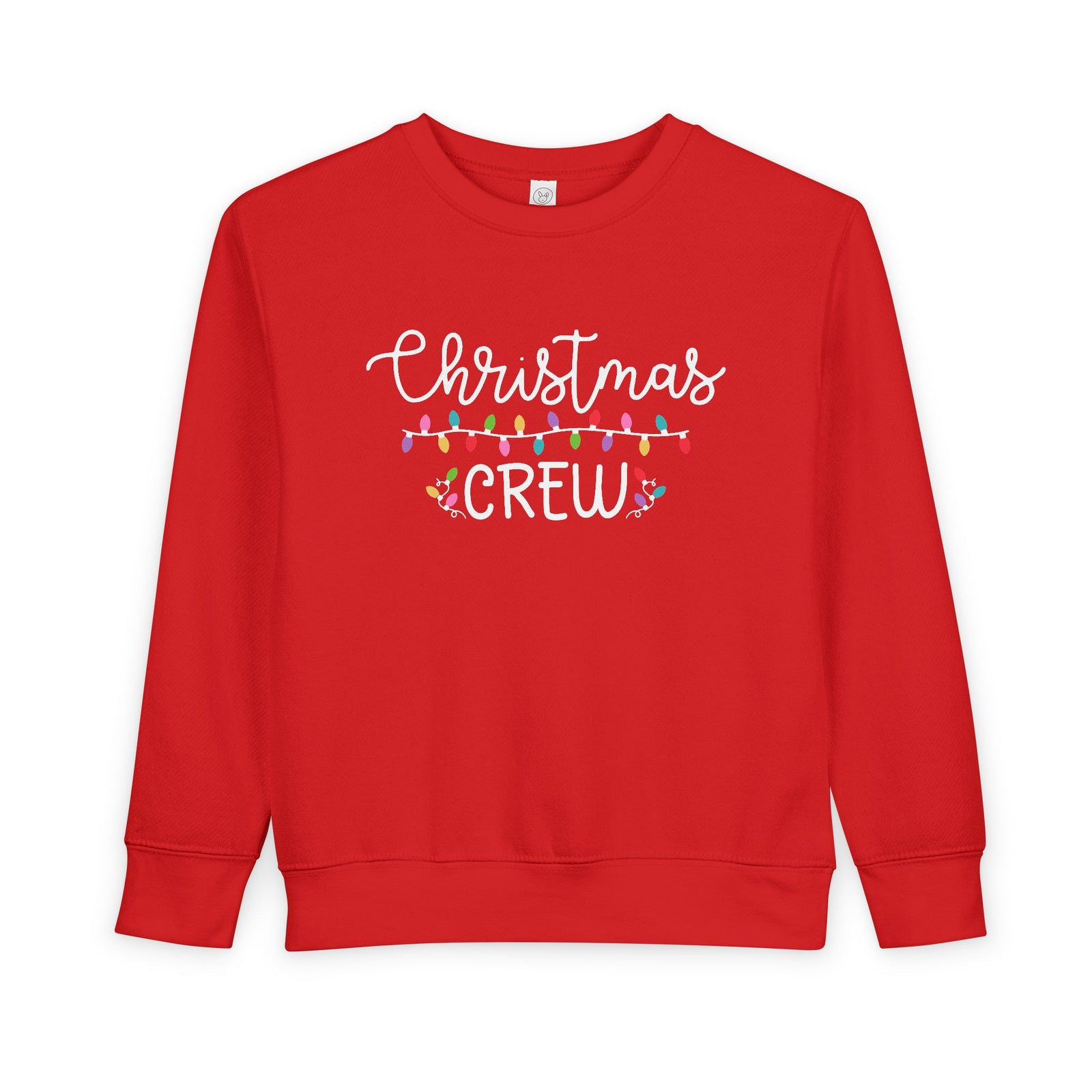 Christmas Crew Toddler Sweatshirt Cute Kids Holiday Pullover with String Lights - Sydney So Sweet