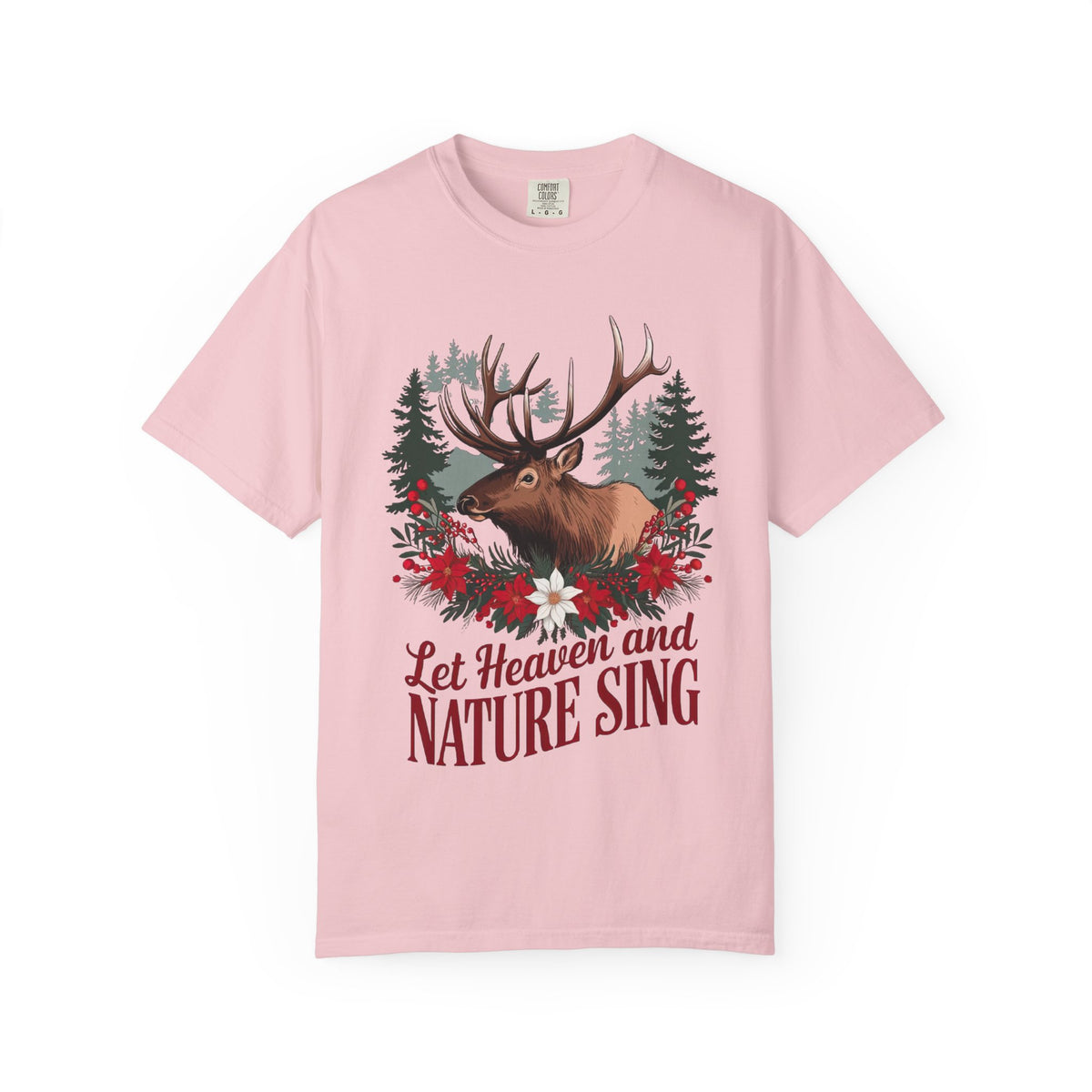 Let Heaven & Nature Sing Wilderness Christmas T-Shirt Christian Graphic Tee