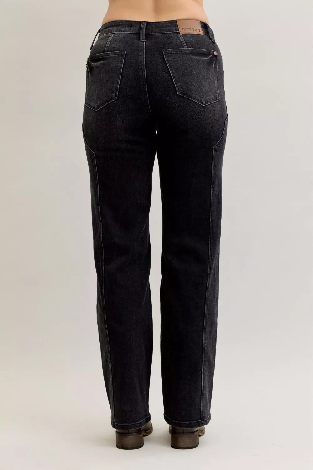 Judy Blue Mid Rise Straight Western Seam Detail Jeans - Sydney So Sweet