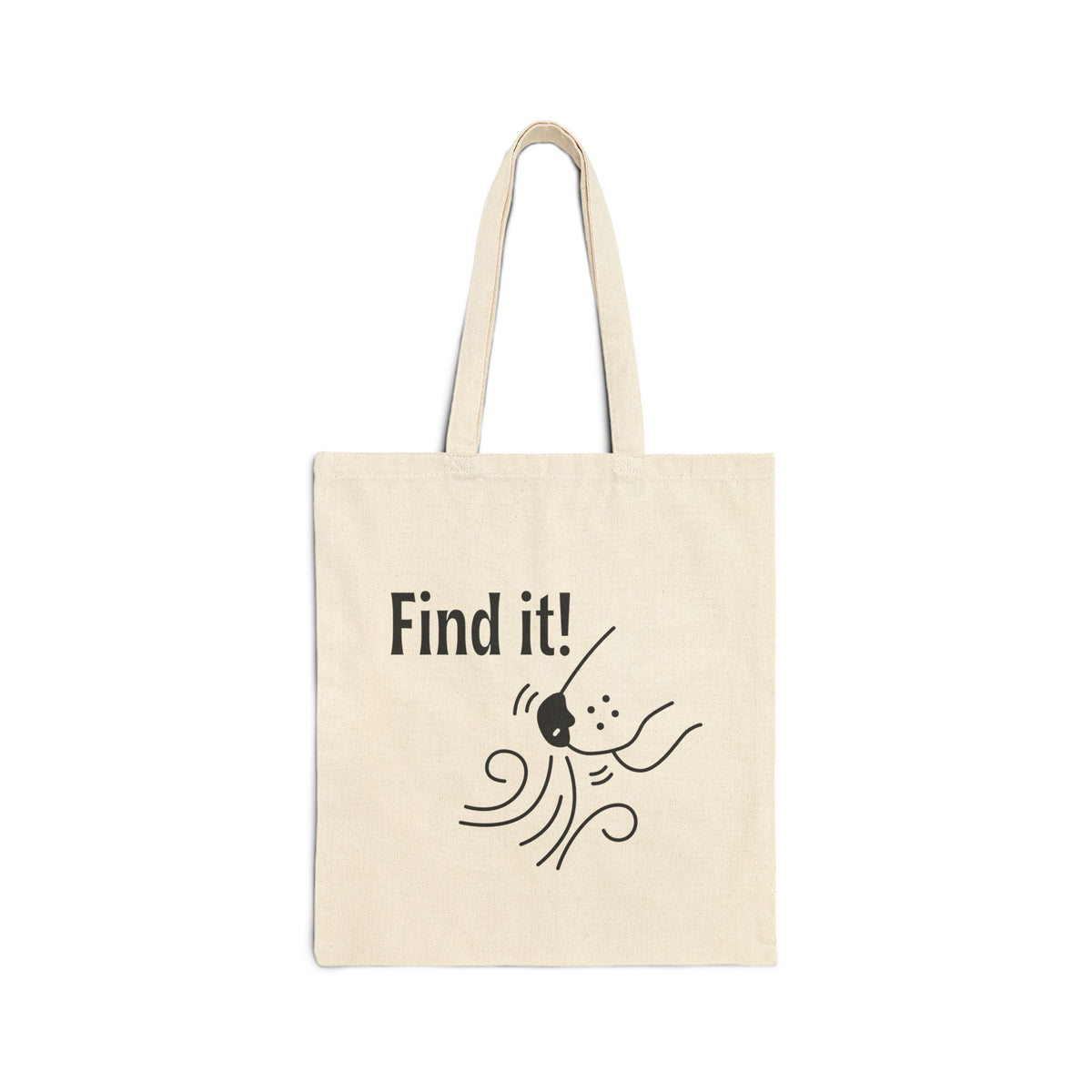 Find It! Dog Scent Sport Dog Mom Cotton Canvas Tote Bag
