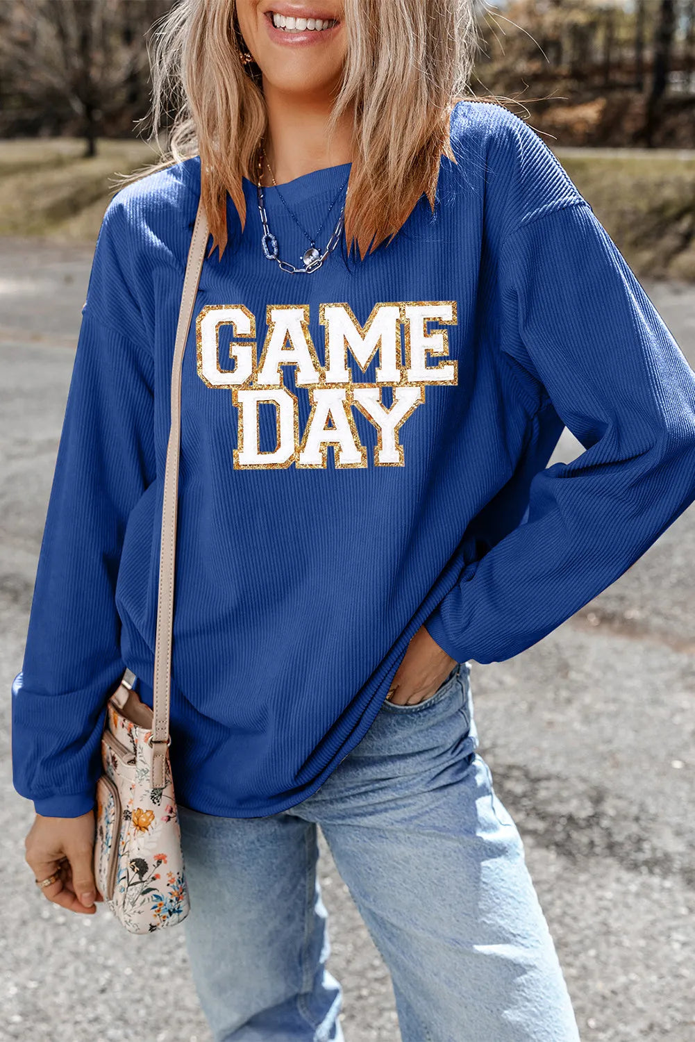 GAME DAY Women&#39;s Graphic Long Sleeve Sweatshirt - Sydney So Sweet