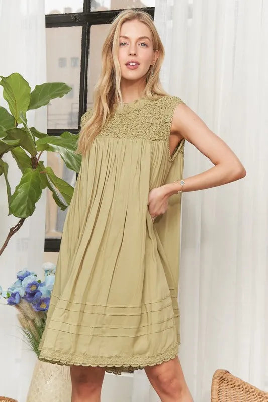 ADORA Loose Textured Babydoll Dress - Sydney So Sweet