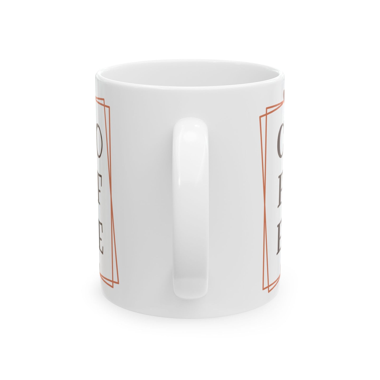 Coffee Minimalist Frame Design Cute Ceramic Mug Coffee Cup (11oz & 15oz)