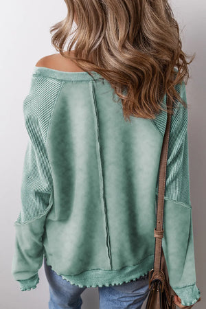 Exposed Seam Long Sleeve Sweatshirt - Sydney So Sweet