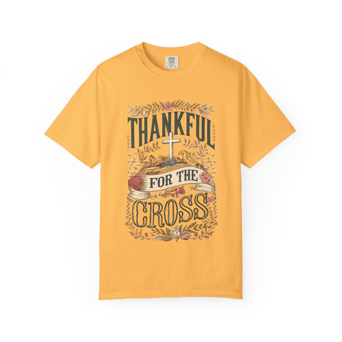 Thankful for the Cross Christian T-Shirt Faith & Gratitude Graphic Tee