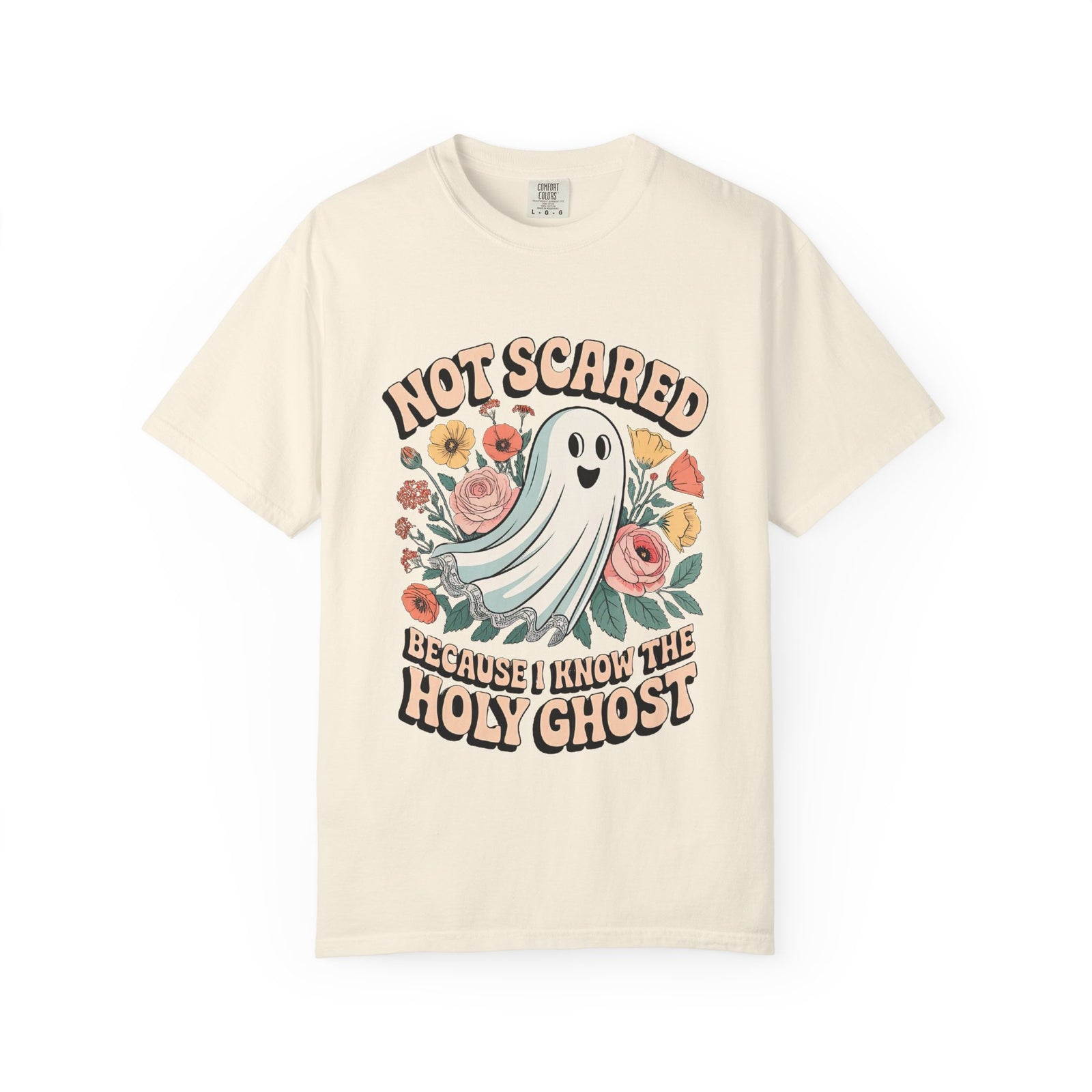 Not Scared Holy Ghost T-Shirt Christian Halloween Graphic Tee