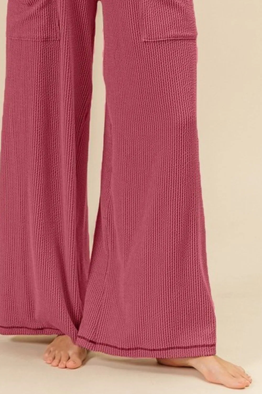 BiBi 2tone Cord Rib Waist Band Side Pocket Pants - Sydney So Sweet