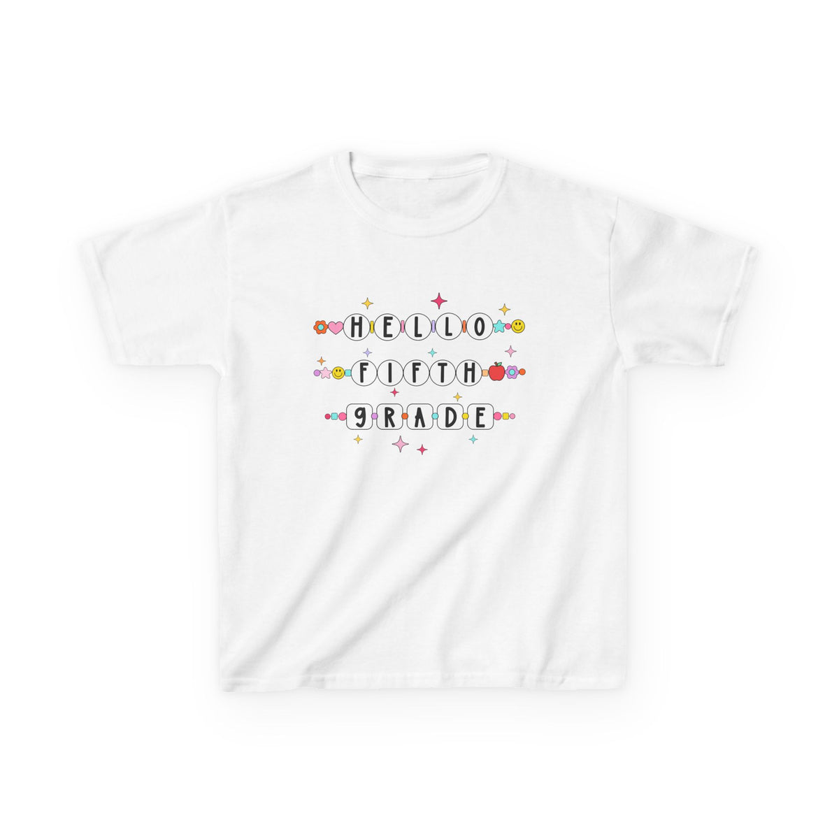 Friendship Bracelets Hello Fifth Grade Kids Tee Cute 5th Grade Back to School T-Shirt