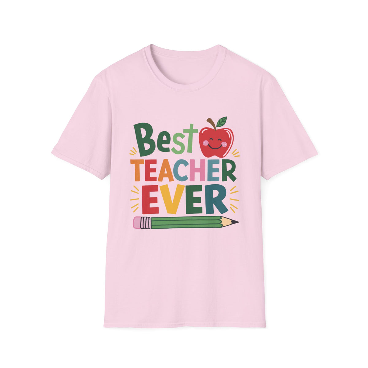 Best Teacher Ever T-Shirt Cute Apple Teacher Appreciation Gift Tee