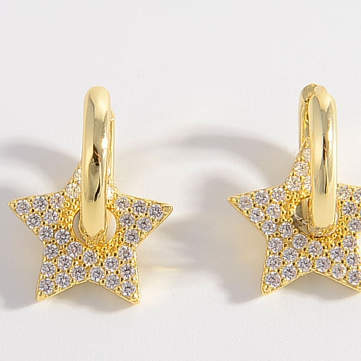 925 Sterling Silver Zircon Star Earrings - Sydney So Sweet