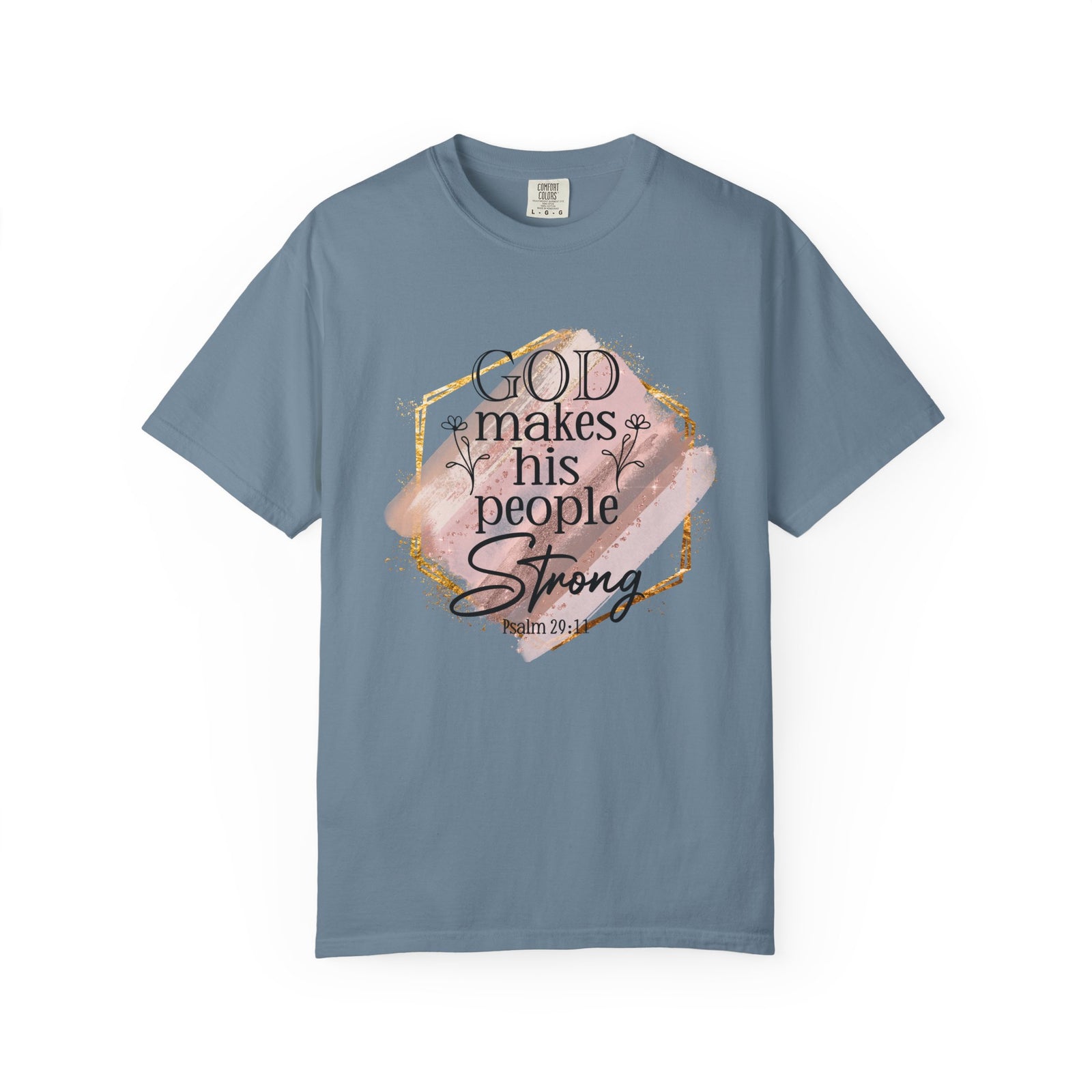 God Makes His People Strong Psalm 28:8 Christian Graphic T-Shirt Unisex Short Sleeve Tee - Sydney So Sweet