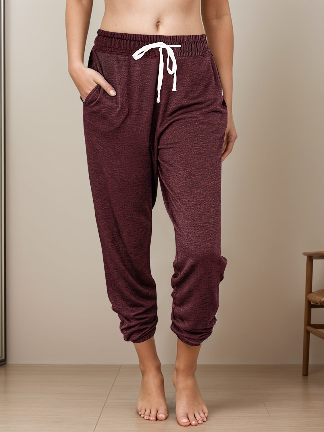 Full Size Drawstring Elastic Waist Joggers with Pockets - Sydney So Sweet