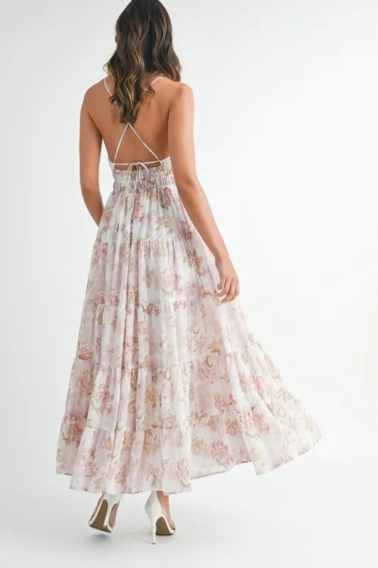 MABLE Floral Print Tiered Cami Maxi Dress - Sydney So Sweet