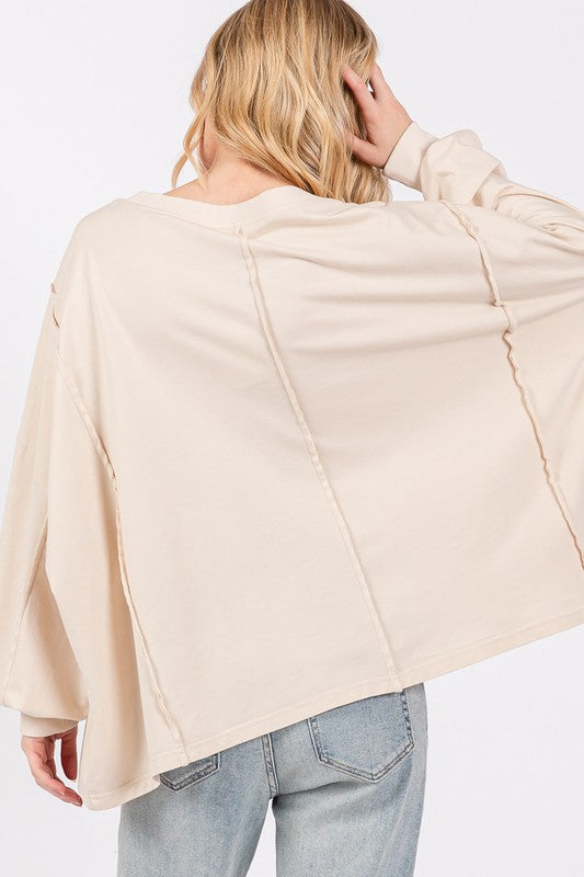 SAGE + FIG Flower Patch Dropped Shoulder Oversize Top - Sydney So Sweet