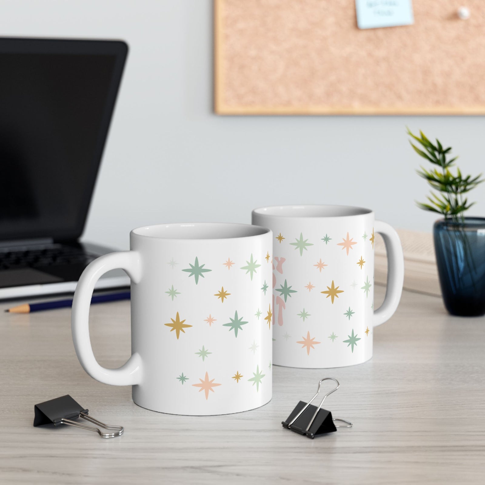 Merry & Bright Christmas Ceramic Mug Coffee Cup (11oz & 15oz)