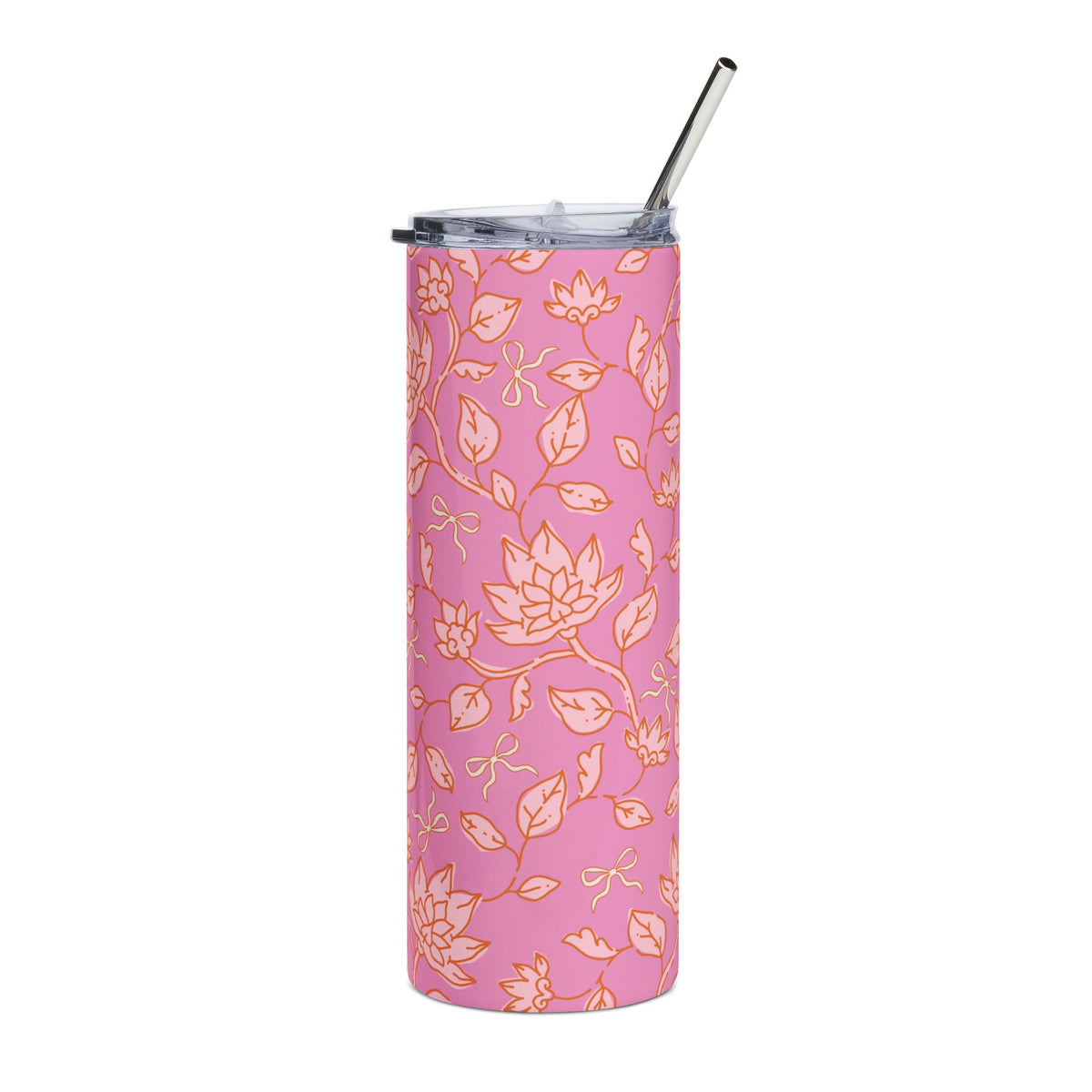 Pink Coquette Wildflower 20oz Floral Stainless Steel Tumbler Insulated Travel Cup