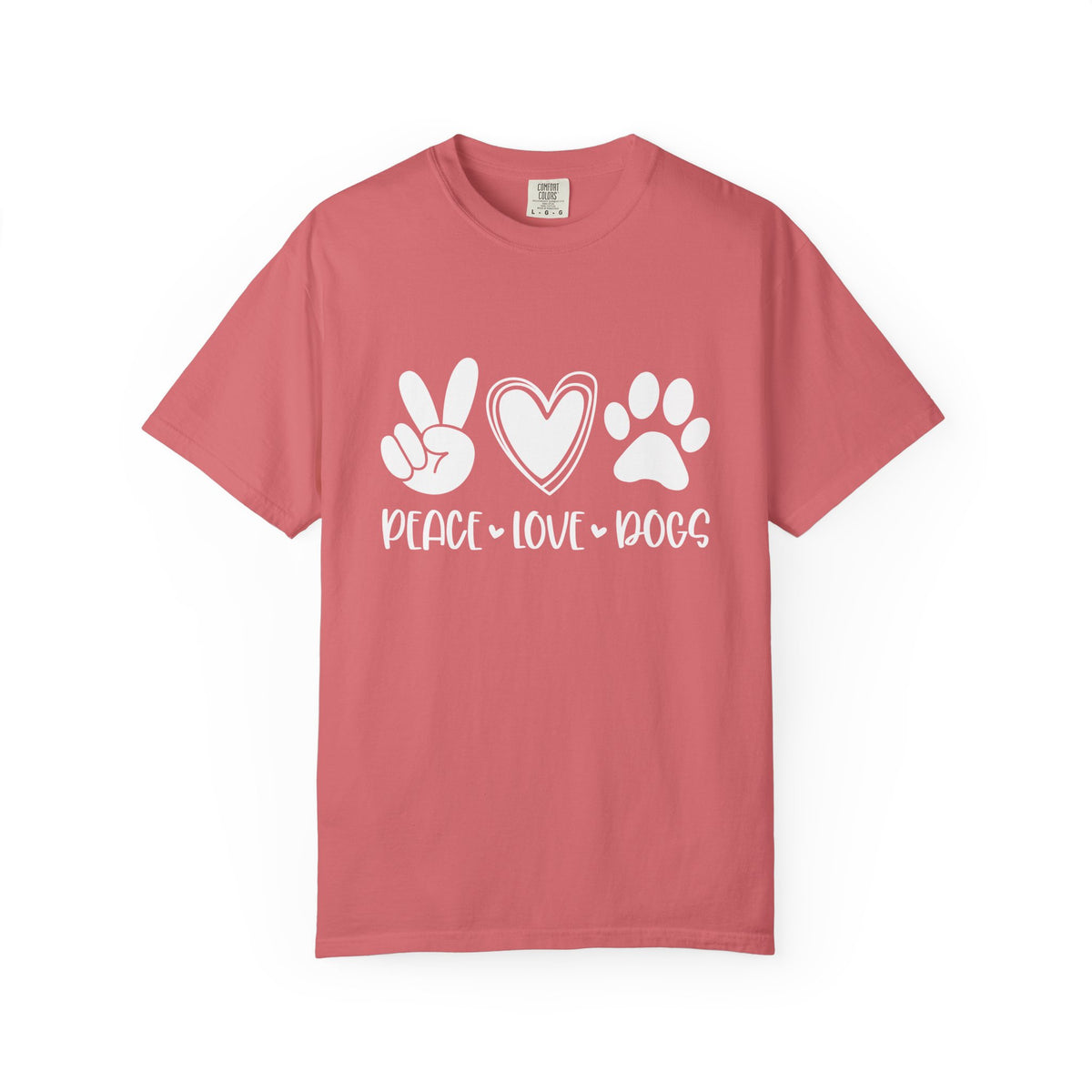 Peace Love Dogs T-Shirt Cute Dog Mom Graphic Tee