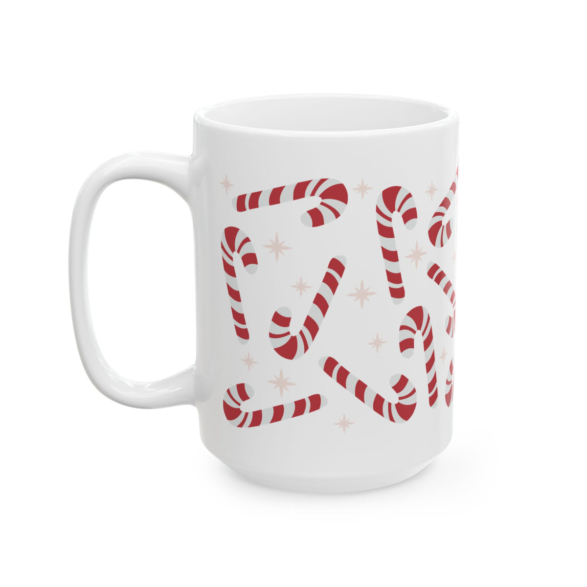Candy Cane Cute Ceramic Drink Mug Coffee Cup (11oz & 15oz)