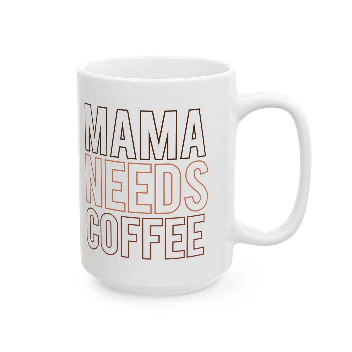 Mama Needs Coffee Cute Ceramic Mug Coffee Cup (11oz & 15oz)