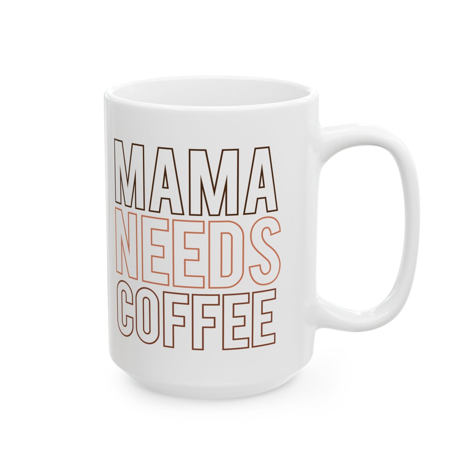 Mama Needs Coffee Cute Ceramic Mug Coffee Cup (11oz & 15oz)