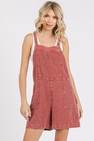 Mittoshop Textured Knotted Wide Strap Overalls - Sydney So Sweet
