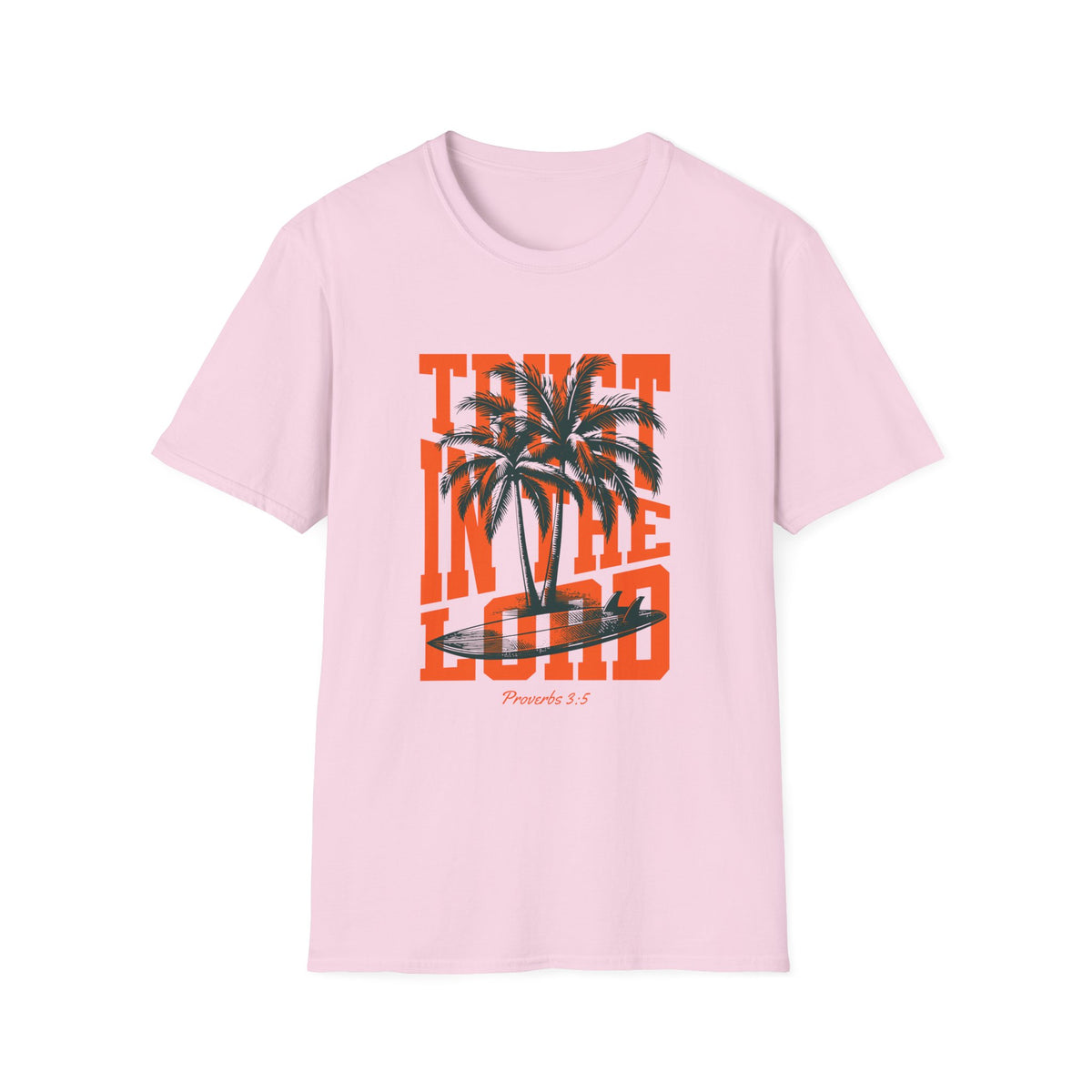 Trust in the Lord Palm Trees T-Shirt Summer Christian Faith Tee