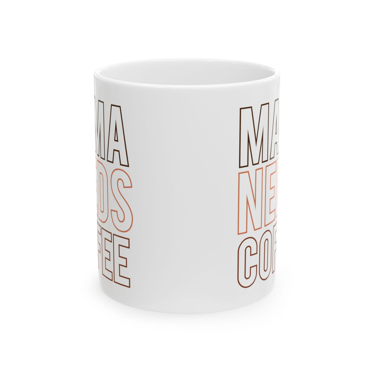 Mama Needs Coffee Cute Ceramic Mug Coffee Cup (11oz & 15oz)