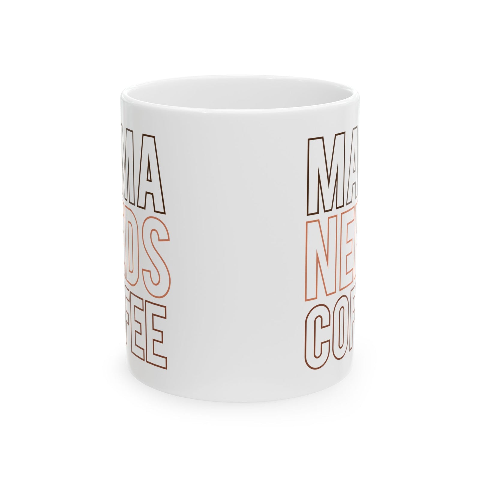 Mama Needs Coffee Cute Ceramic Mug Coffee Cup (11oz & 15oz)