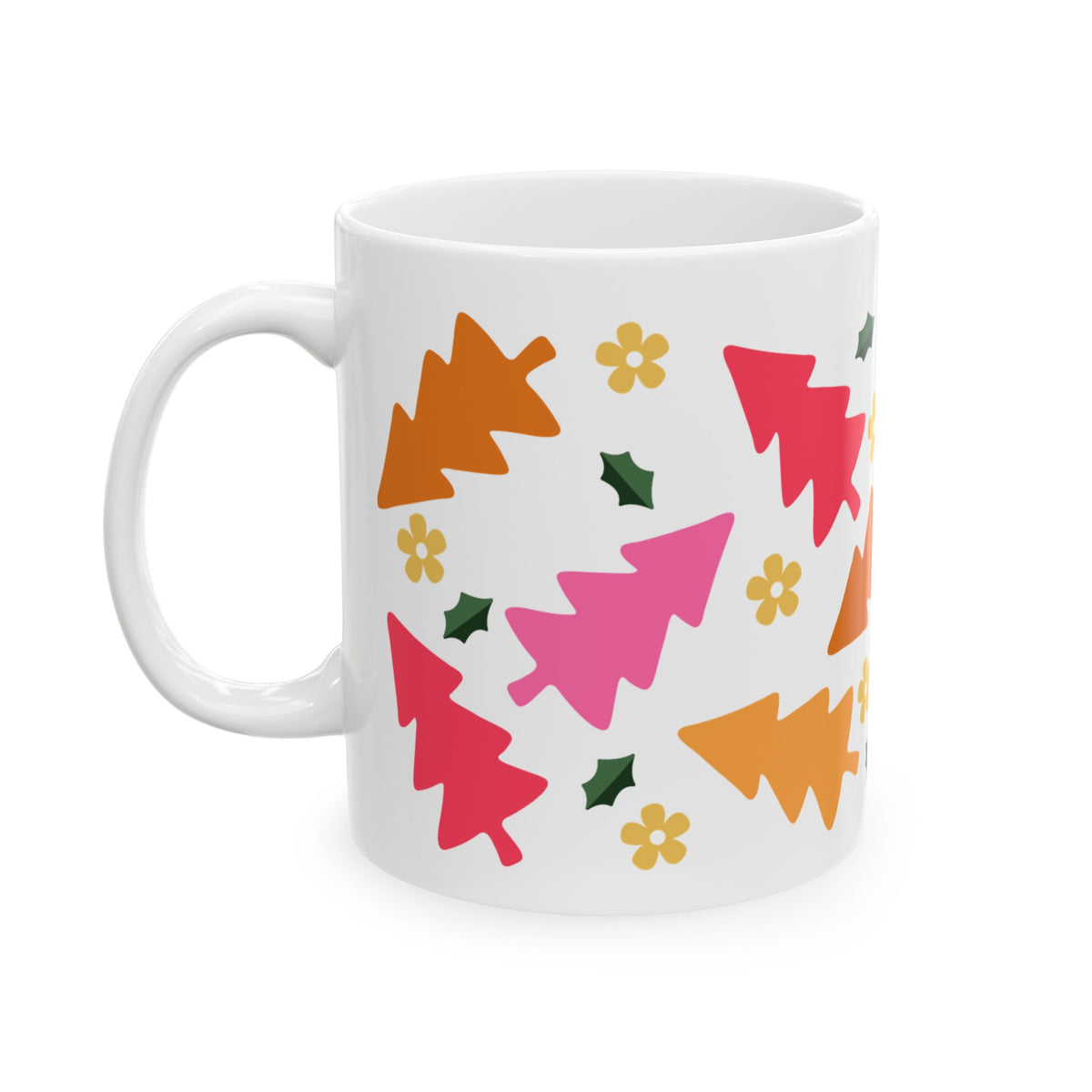 Groovy Christmas Holiday Ceramic Mug Coffee Cup (11oz & 15oz)