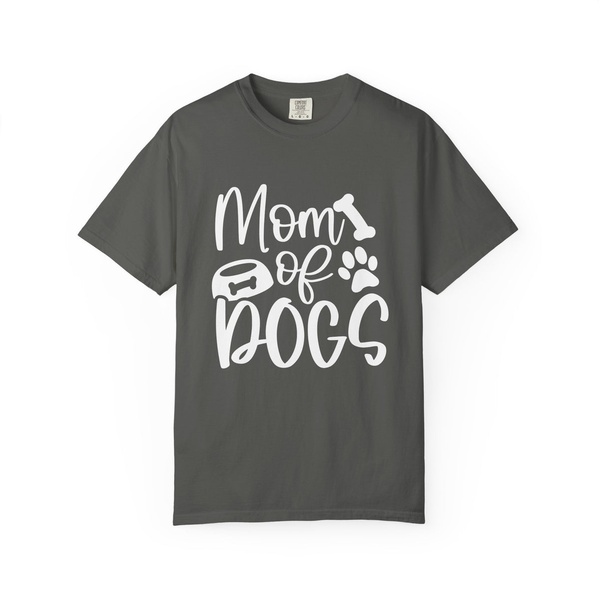 Mom of Dogs Bowl & Bone T-Shirt Cute Dog Mom Graphic Tee