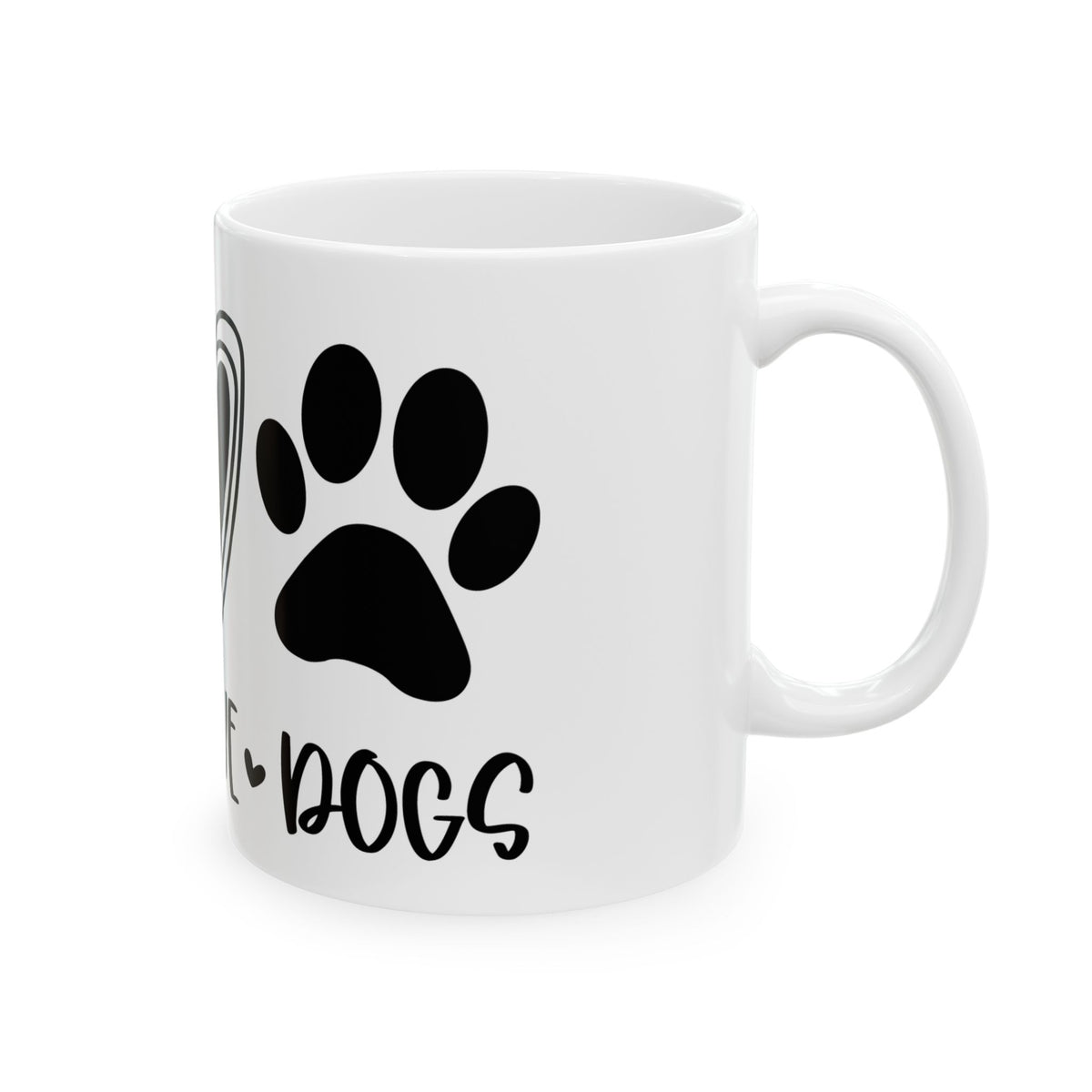 Peace Love Dogs Ceramic Mug Cute Ceramic Mug Coffee Cup (11oz & 15oz)