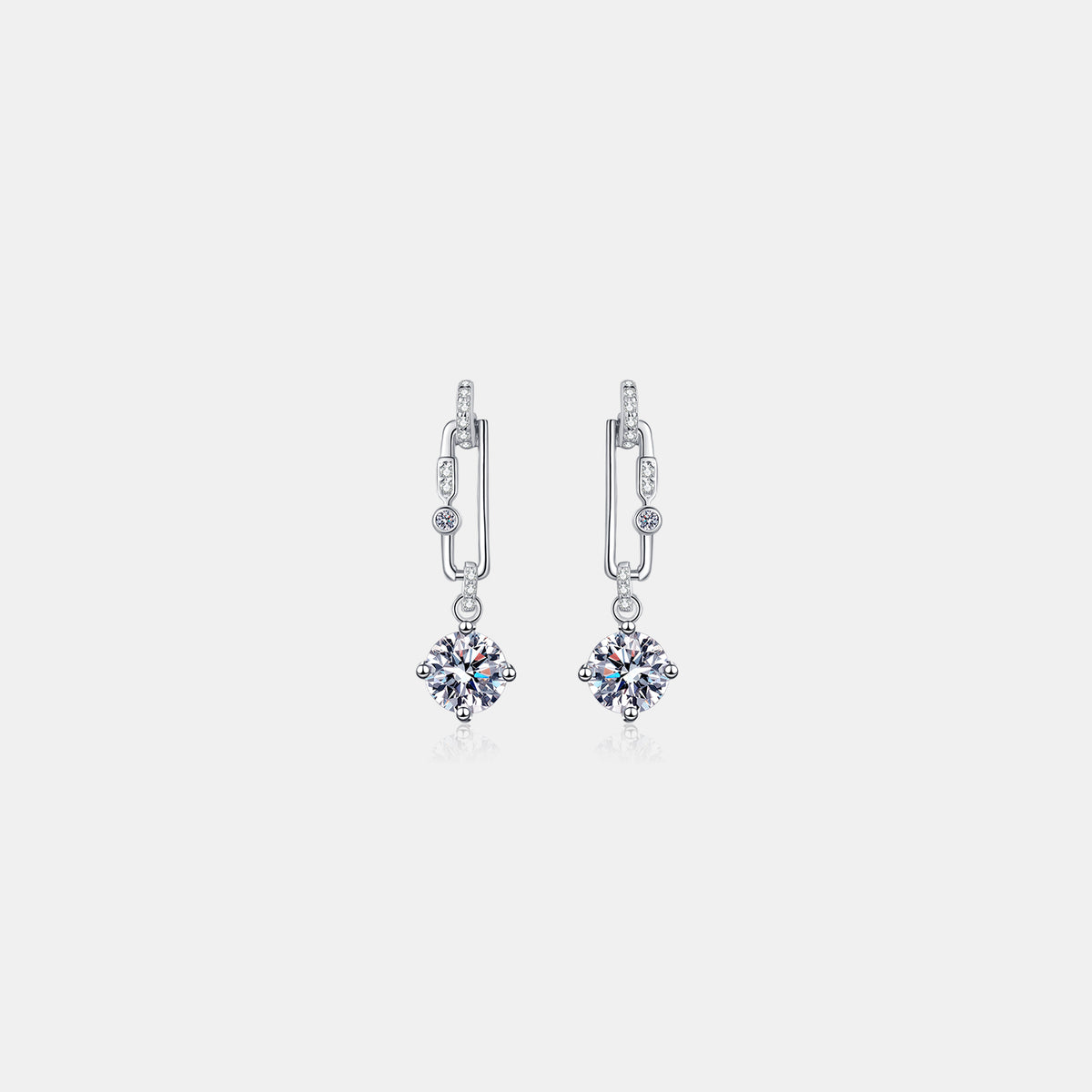 2 Carat Moissanite 925 Sterling Silver Earrings - Sydney So Sweet