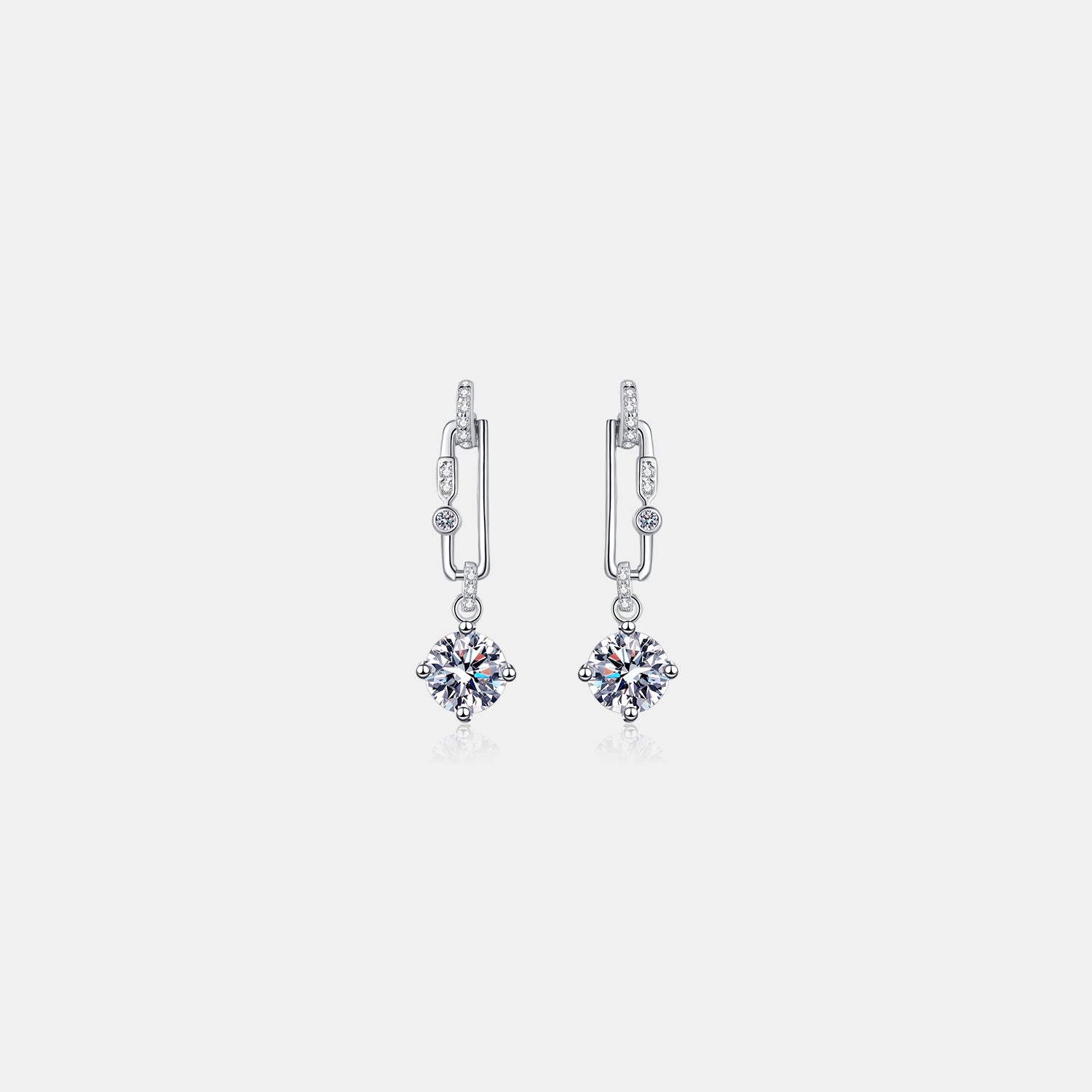 2 Carat Moissanite 925 Sterling Silver Earrings - Sydney So Sweet