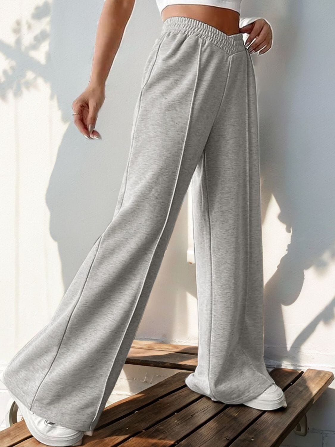 Elastic Waist Wide Leg Pants - Sydney So Sweet