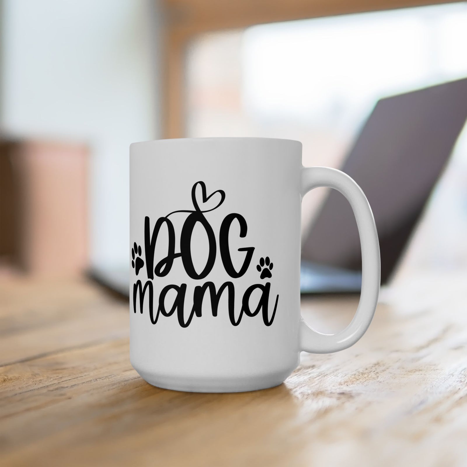 Dog Mama Cute Dog Mom Ceramic Mug Coffee Cup (11oz & 15oz)