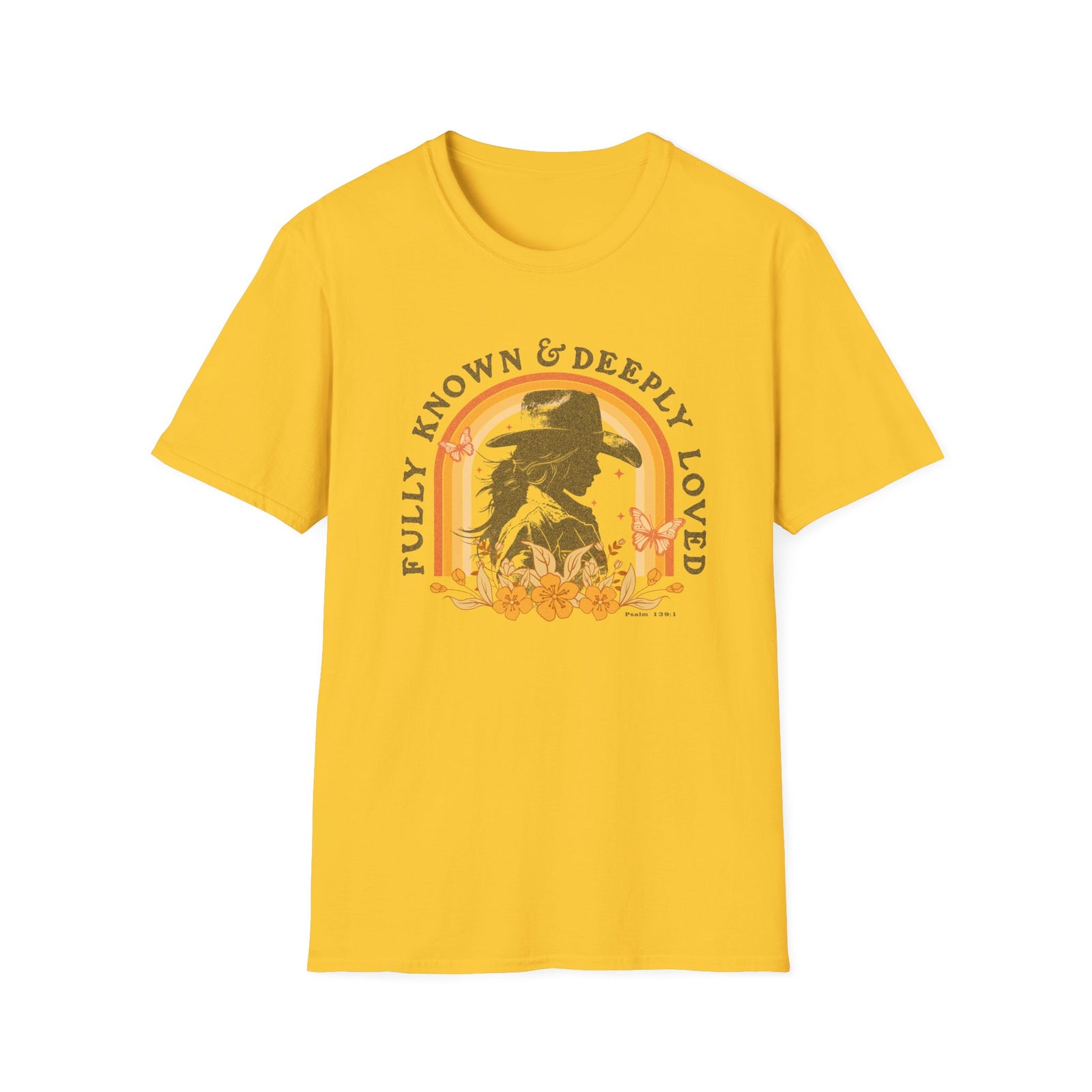 Fully Known & Deeply Loved T-Shirt Retro Cowgirl Faith Distressed Tee