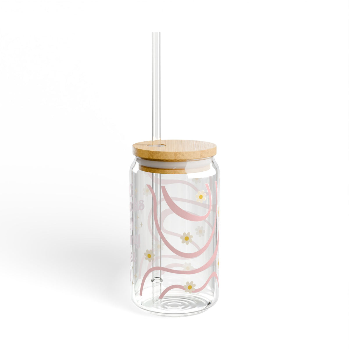 Books Spicy Coffee Icy Tumbler Sipper Glass 16oz — Reusable Drink Jar with Lid & Straw