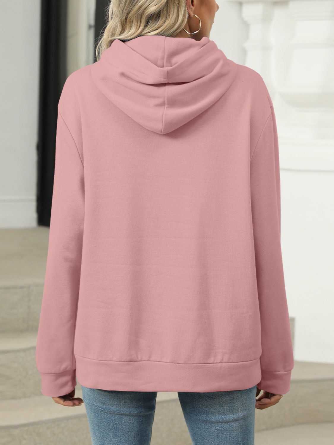 Pocketed Long Sleeve Hoodie - Sydney So Sweet