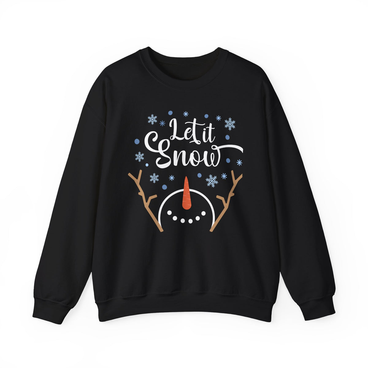 Let it Snow Happy Snowman Winter Crewneck Unisex Sweatshirt