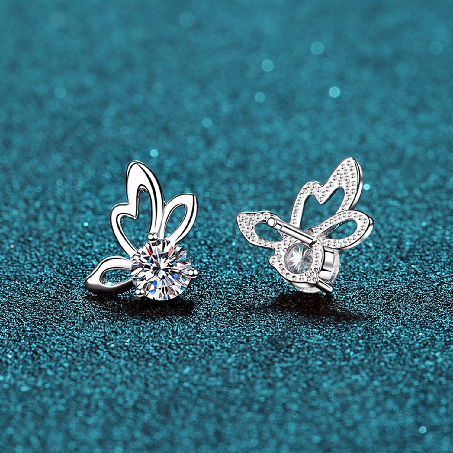 1 Carat Moissanite Butterfly Shape Earrings - Sydney So Sweet