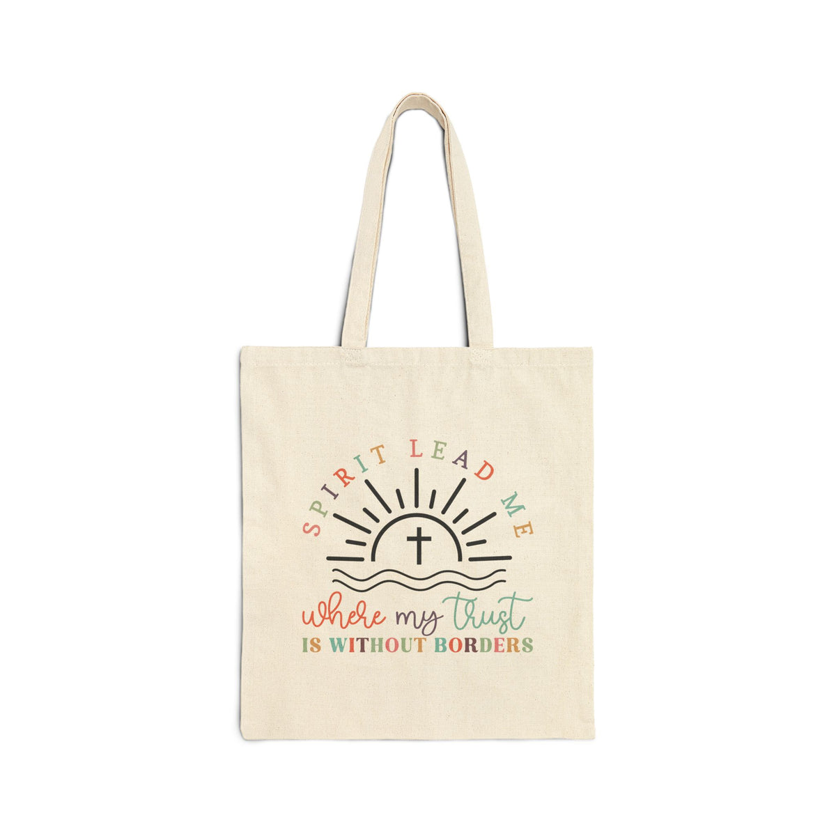 Spirit Lead Me Christian Church Cotton Canvas Tote Bag