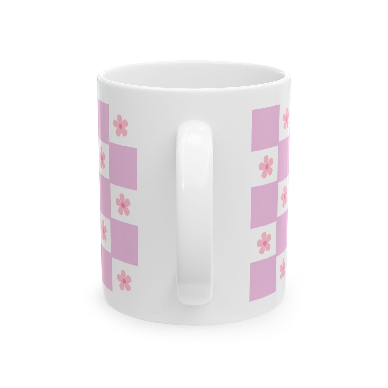 Coffee Checkerboard Cute Ceramic Mug Coffee Cup (11oz & 15oz) - Sydney So Sweet