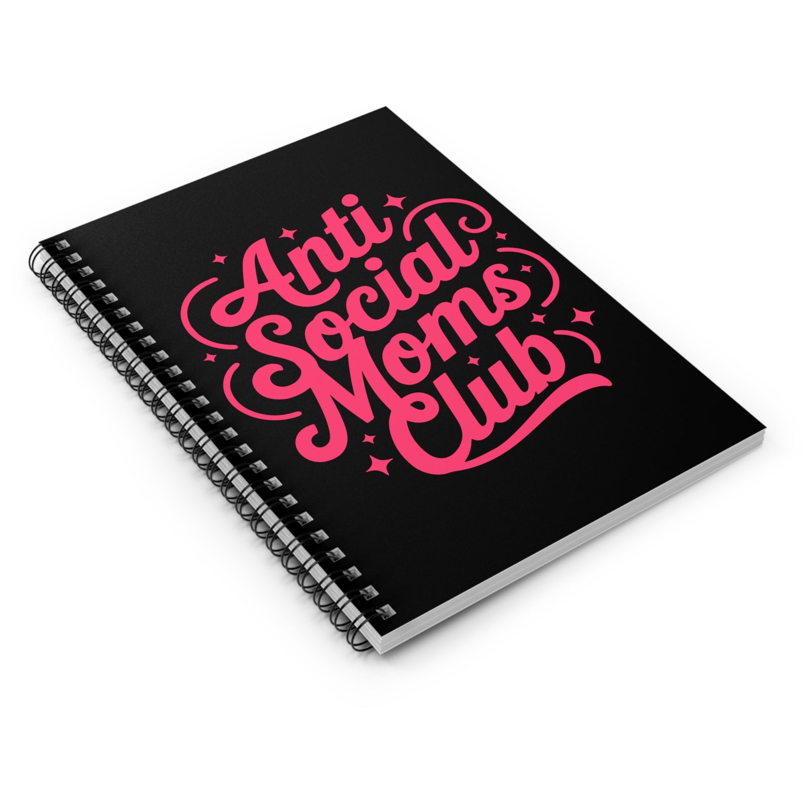 Anti Social Moms Club Spiral Notebook Ruled Journal for Introverted Moms