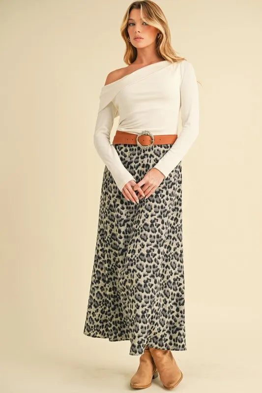 Aemi+Co Leopard Midi Skirt - Sydney So Sweet