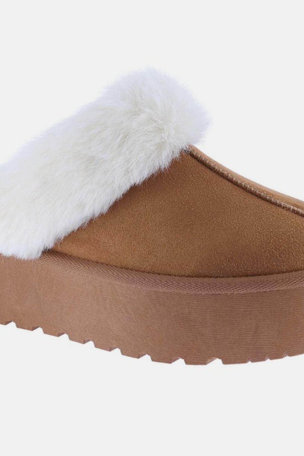 Weeboo Thick Bottom Fur Trim Snow Slippers - Sydney So Sweet