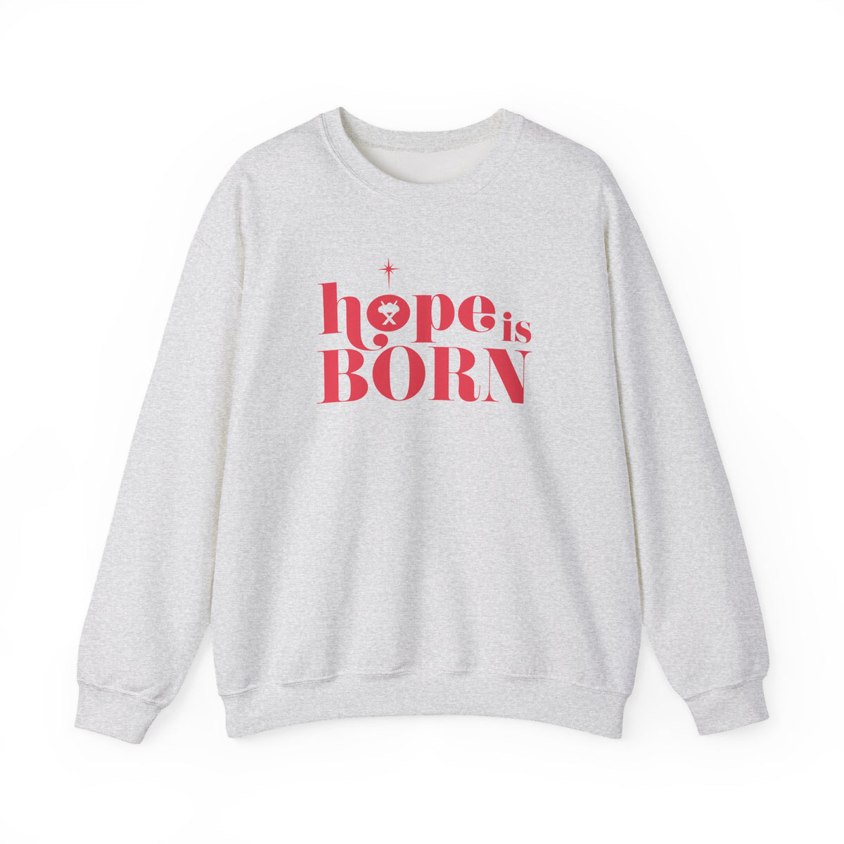 Hope is Born Nativity Christmas Season Crewneck Unisex Sweatshirt