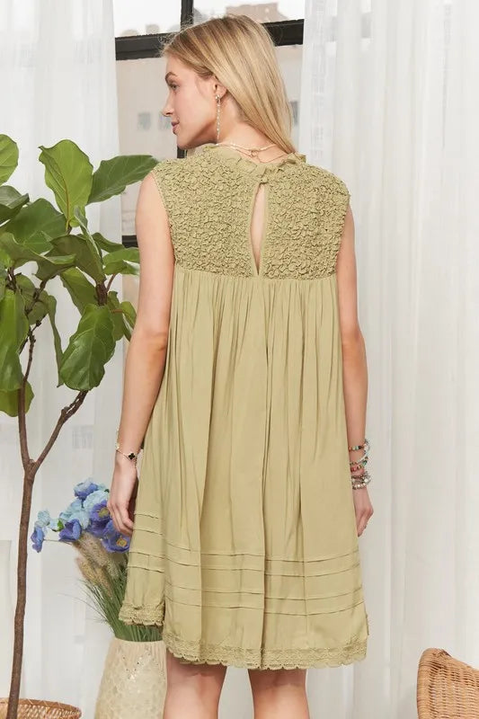 ADORA Loose Textured Babydoll Dress - Sydney So Sweet