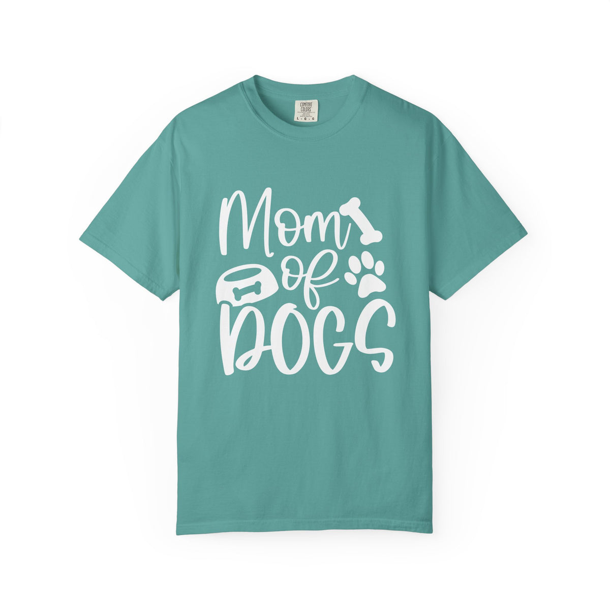 Mom of Dogs Bowl & Bone T-Shirt Cute Dog Mom Graphic Tee